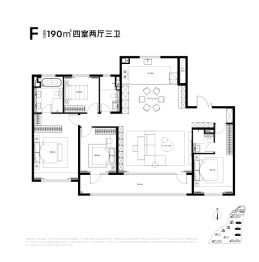 世园·金茂府4室2厅1厨3卫建面190.00㎡