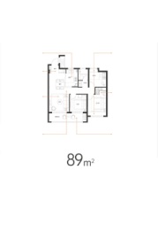 天悦风华3室2厅1厨1卫建面89.00㎡