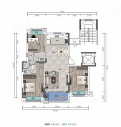 恒洋·悦熙台3室2厅1厨2卫建面110.00㎡