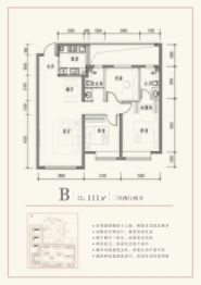 庆元府3室2厅1厨2卫建面111.00㎡