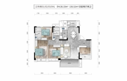 湖南建投·淞云台4室2厅1厨2卫建面136.00㎡