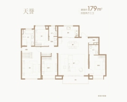 保利·珑誉4室2厅1厨3卫建面179.00㎡