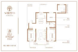 公园19553室2厅1厨1卫建面104.51㎡