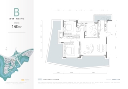 麓悦江城·麓溪半岛3室2厅1厨2卫建面130.00㎡