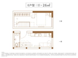 越秀天悦海湾1室1厅1厨1卫建面26.00㎡