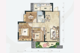 合景泰富天樾四季3室2厅1厨1卫建面85.00㎡