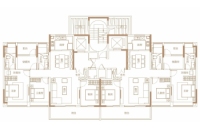 13栋建面143平4房2厅3卫户型