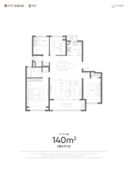 保利·天汇4室2厅1厨2卫建面140.00㎡