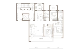 睿湖·蘭馨3室2厅1厨2卫建面126.00㎡