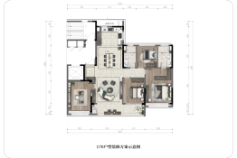 华润置地瑞府3室2厅1厨2卫建面170.00㎡