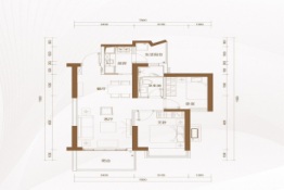 丰华汇2室2厅1厨1卫建面79.00㎡