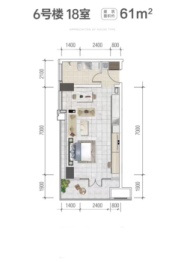 中侨·中湖国际数字产业新城1室1厅1厨1卫建面61.00㎡