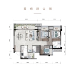 三期小高A户型建面94.85㎡