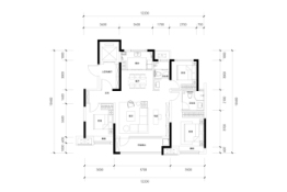 北岸·绿茵城3室2厅1厨2卫建面126.00㎡