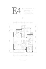 绿城·月映江南4室2厅1厨2卫建面124.00㎡