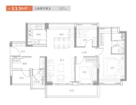 3栋建面113㎡户型