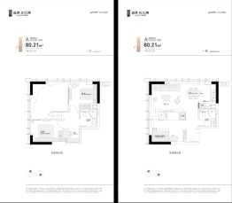 远洋长江樽4室2厅1厨2卫建面80.21㎡