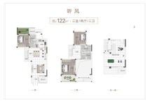 宜阳英和紫悦府听风 122 三室两厅三卫