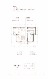 豪润时光里3室2厅1厨2卫建面124.17㎡