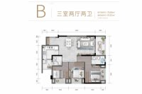 B户型建面97.67平