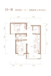 15-B户型建面约90.85㎡