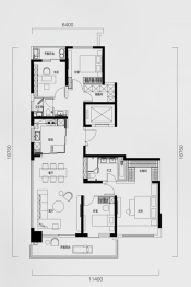 万科·古翠隐秀4室2厅1厨2卫建面189.00㎡