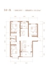 14-A户型建面约115.23㎡