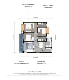 新希望锦麟峯荟3室2厅1厨2卫建面106.00㎡