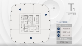 卓越前海壹号T1建面2302.75㎡