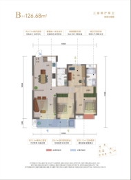 中建·铂公馆3室2厅1厨2卫建面126.00㎡