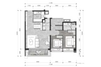 瑧逸2栋01户型建面约110㎡