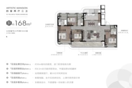 中国铁建·花语云萃4室2厅1厨3卫建面168.00㎡