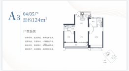 开云府3室2厅1厨2卫建面124.00㎡