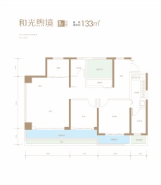 中创天悦3室2厅1厨2卫建面133.00㎡