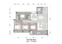 1栋户型03单元 建面143平