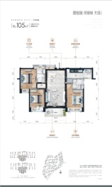 碧桂园·凤凰城3室2厅1厨2卫建面105.00㎡