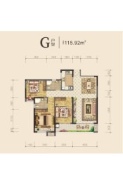 中地·滨江壹號3室2厅1厨2卫建面115.92㎡