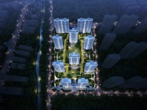 台州城投·春熙云和项目鸟瞰效果图夜景
