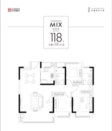 兴邦蓝海公园3室2厅1厨2卫建面118.00㎡