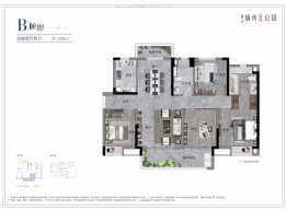 麓谷城市公园4室2厅1厨2卫建面125.00㎡