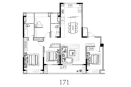 新睿樾府4室2厅1厨2卫建面171.00㎡