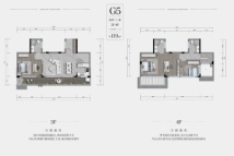 东亚·龙隐别院G5上叠建面约119平