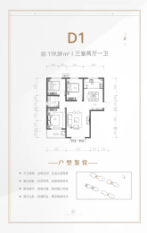 世唯嘉华苑3室2厅1厨1卫建面139.39㎡