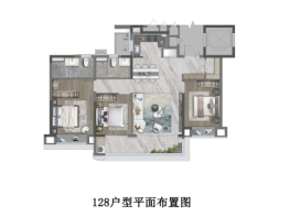 龙湖青云阙3室2厅1厨2卫建面128.00㎡