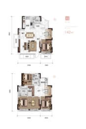 津铁镜界2室3厅1厨2卫建面142.00㎡