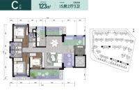 二期C期户型-建面约122㎡