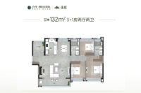 八期珑熙建面约132㎡户型