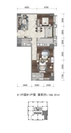 九锦台3室2厅1厨2卫建面146.41㎡