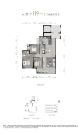 人居云缦林语3室2厅1厨2卫建面119.00㎡