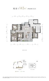 人居云缦林语4室2厅1厨2卫建面143.00㎡